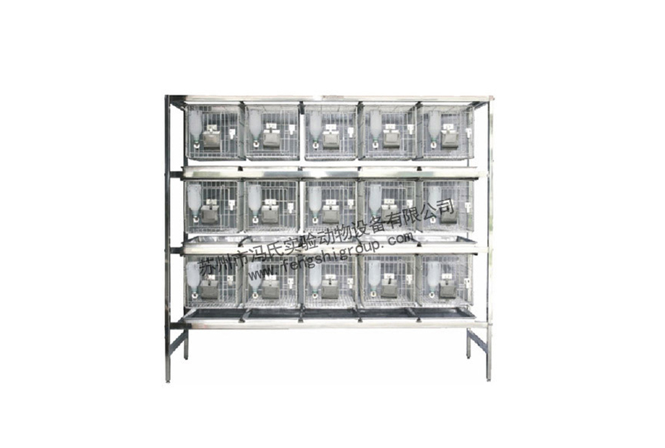 Stainless steel dry-raising experimental rabbit cage (3 layers x 5 = 15 cages)