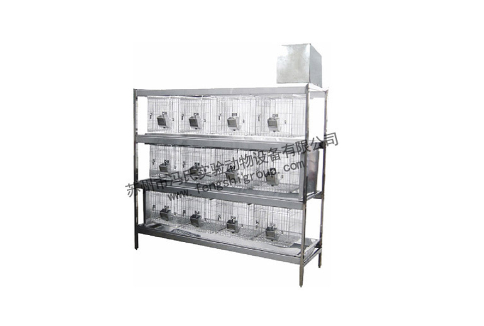 Stainless steel intermediate-wash experimental rabbit cage (3 layers x4 = 12 cages)