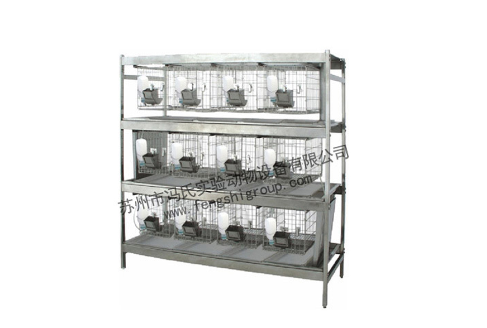 Stainless steel dry-raising experimental rabbit cage (3 layers x4 = 12 cages)