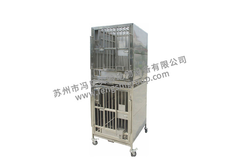 Stainless steel dog and monkey dual-use cage (double layer)