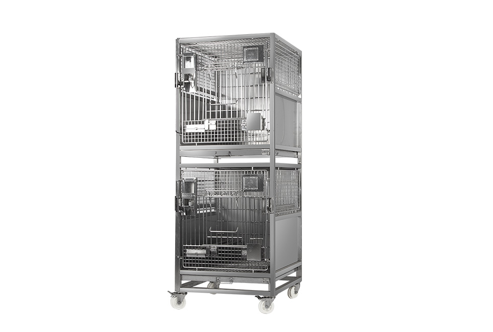 Stainless Steel Dog Cage (Double Layer)