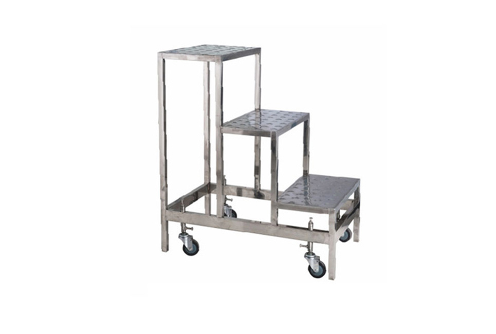 Stainless steel mobile step platform